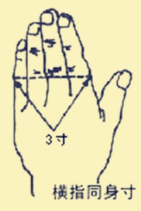 03 图2 横指同身寸